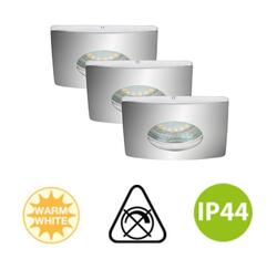 Einbauleuchte Briloner Attach LED Downlight 3er Set Einbaulampe Deckenlampe Chro