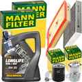 MANN INSPEKTIONSKIT+5L MANNOL 507 5W-30 ÖL passend für AUDI A1 VW POLO 6R 1.4TDI