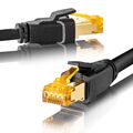CAT 8 Ethernet Kabel Patchkabel Netzwerkkabel LAN Kabel 0,5m schwarz rund SEBSON