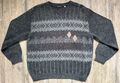 Vintage Strickpullover L Grazy Pattern Mode Strick Hipster Style