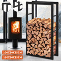 KAMINHOLZREGAL BRENNHOLZREGAL FÜR HOLZAUFBEWAHRUNG KAMINHOLZSTÄNDER METALL LAGER