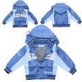 Kinder Jungen Jacke mit Kapuze Übergangsjacke Kapuzenjacke in 3 Farben Windjacke