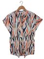 ETERNA Hemd-Bluse Damen Gr. DE 38 hellorange-pink-schwarz Party-Look