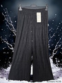 Damen Plissee Palazzo Marlene Hose Weites Bein Sommerhose Gr.42 44 Schwarz HL88