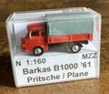 Barkas B1000 ´61 Pritsche/ Plane Spur N  Metall Kleinserie Marsch Modellbau #43