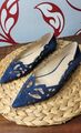 Zara Woman Ballerina Gr. 36 blau Slipper Pumps Sandale