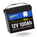 12V 100Ah Mini LiFePO4 Akku Lithium Batterie BMS Wohnmobil Boot Solarbatterie 