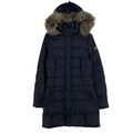 Tommy Hilfiger Marineblau Gesteppt mit Kapuze Down Parka Mantel Jacke Größe XS