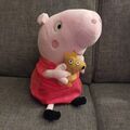 Peppa Wutz Plüschfigur XL - Ca. 30 cm / Peppa Pig / Mit Teddy - Plush Plüschtier