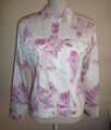 Carlo Colucci Jacke Jeansjacke mit Blumenprint Blazer Damen Gr. 38