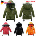 Kinder Junge warme Winterjacke mit Kapuze Parka Stepp Mantel Outdoor Windjacke-