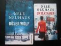 Nele Neuhaus: Böser Wolf, gebundene Ausg.+ Unter Haien, Taschenb., NEUWERTIG