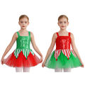 Kinder Mädchen Rock Performance Trikot Dance Kleid Tanz Overall Modern Xmas