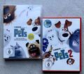 Pets 1 & 2 - Teil 1 & 2 - Animationsfilm - Haustiere - DVD - TOP!