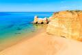 Wandbild: Felsen am wunderschönen Sandstrand Praia da Rocha in der Stadt [...]