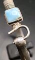 Antike Silber 925 Armreif Mit Larimar Stein