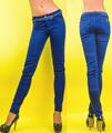 Damen JEANS blau SKINNY RÖHREN STRETCH Hose Jeggings Stretch Slim Fit XS S 34 36