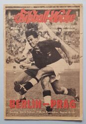  Fußball-Woche Programm Berlin Prag 6.2.38 Hertha Tennis Borussia Slavia Sparta