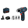 BOSCH Professional GSR 12V-15 Akku-Bohrschrauber-Set 12,0 V, mit 2 Akkus