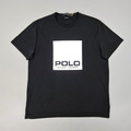 Polo Ralph Lauren Herren T-Shirt Schwarz Large Kurzarm Big Logo Baumwolle Oberteil