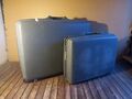 SAMSONITE Hartschalen Koffer / Trolley Grau mit 2 Rollen & Schloss 2er Set Top! 