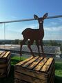 Edelrost Reh Bambi Gartenfiguren Tierfiguren Waldtiere Gartendeko skulptur