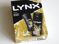 Neu Herren LYNX Gold Körperspray + Körperwäsche