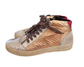 Bugatti High Sneaker echt Leder Schuhe Metallic-Look 3-farbig getragen Gr. 41