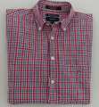 GANT Hemd Gr.S (M) ALASSIO POPLIN Regulär fit blau weiß rot kariert 100% BW Karo