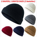 Herren Strickmütze Dockercap Dockermütze Fischermütze Beanie Mütze Skull Ca K3N8