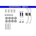 1x Zubehörsatz, Bremsbacken ATE 03.0137-9114.2 passend für