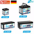 12V 50Ah 100Ah 200Ah 24V 100Ah LiFePO4 Lithium Batterie für Solar Wohnmobil Boot