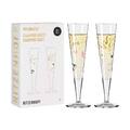 Ritzenhoff Goldnacht Champagnergläser 205 ml 2er Set Herzen Kristallglas