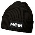 Herren Beanie Wintermütze Patch Moin Nordisch Aufdruck Print Strickmütze