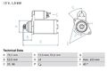 BOSCH 0 986 020 780 Starter für AUDI SEAT SKODA VW