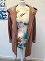 Only Jacke Mantel Sweatjacke Rose Gr. 34 XS Rosa Grau mit Kapuze