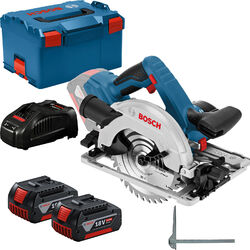 Bosch Akku-Handkreissäge GKS 18V-57 G 18V Ø165mm/2x5,0 Ah Akku &amp; Ladegrät