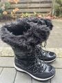 Damen Winterstiefel Gr.38 Schnee Stiefel schwarz gefüttert Damen/Kinder