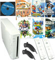 Nintendo Wii Konsole mit orig. Remotes +Nunchuk und Spielen: Wii Sports, Mario..