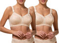 Triumph 2x Doreen BH ohne Bügel weiß beige 75 - 110 Cup B - E BHs Unterwäsche 