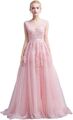 Damen Kleid Elegante Brautjungfernkleider  Abschlussball Hochzeitskleid  Rosa L