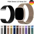 Fitbit Sense 1 2 Versa 3 4 Fitness Magnet Milanaise Ersatz Armband Smart Watch