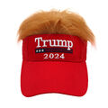 Donald Trump 2024 Cap USA Baseballkappen Top der Perücke Snapback Präsident Hut