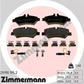 1x ORIGINAL® Zimmermann Bremsbelagsatz, Scheibenbremse Hinten, inkl.