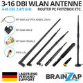 1-3x WLAN Antenne 3/9/12/16 dbi 4-45cm RP-SMA IPEX WiFi Antenne Router Fritz!Box