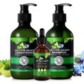 Haarpflege Set Shampoo Conditioner Haaröl mit Biotin Rizinus Amla Schwarzkümmel