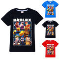 Kinder Jungen Mädchen Roblox Druck Kurzarm T-Shirt Sommer Casual Unisex Tee Top-