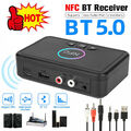 Bluetooth 5.0 NFC Transmitter Empfänger Sender Receiver Stereo Audio AUX Adapter