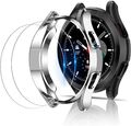 Hülle für Samsung Galaxy Watch 4 Classic 42mm / 46mm Schutzglas Full Panzerfolie