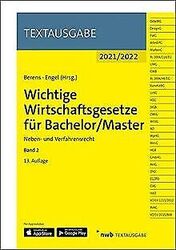 Wichtige Wirtschaftsgesetze für Bachelor/Master, Ba... | Buch | Zustand sehr gutGeld sparen und nachhaltig shoppen!